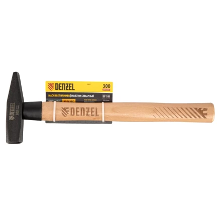 Молоток слесарный, 300 г Denzel, кованый квадратный боек, буковая рукоятка, 10427 купить в Новом Уренгое