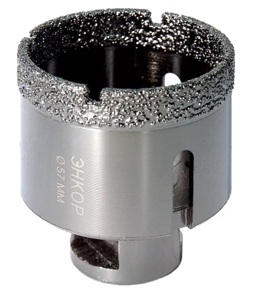 Коронка алмазная по керамограниту D 57 мм для УШМ сух. рез Энкор 48313 купить в Новом Уренгое