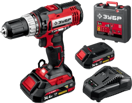 Дрель-шуруповерт, 2 АКБ С1-14 (2 Ач), в кейсе ДШЛ-145-22 серия «МАСТЕР» купить в Новом Уренгое