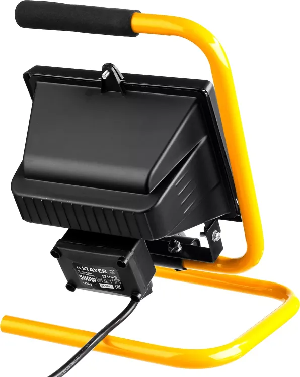 Прожектор STAYER "MASTER" MAXLight галогенный, переносной с подставкой, черный, 500Вт 57116-B купить в Новом Уренгое