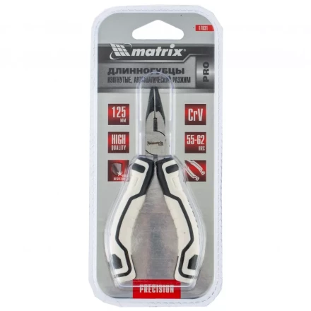Длинногубцы Mini 125 мм изогнутые авторазжим Pro Matrix 17831 купить в Новом Уренгое