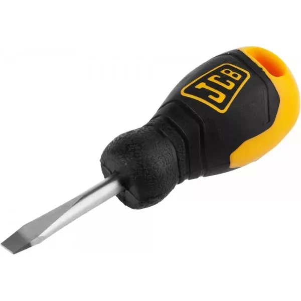 Отвертка JCB, хромомолибденовая сталь S2, двухкомпонентная рукоятка, магнитный наконечник, SL 6,5х40мм JSD012 купить в Новом Уренгое