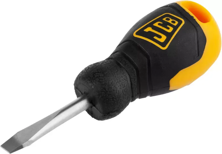 Отвертка JCB, хромомолибденовая сталь S2, двухкомпонентная рукоятка, магнитный наконечник, SL 6,5х40мм JSD012 купить в Новом Уренгое
