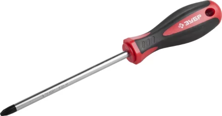 Отвертка ЗУБР &quot;МАСТЕР&quot;, Cr-v, эргономичная двухкомпонентная рукоятка, PH3x150мм 25062-3-150_z03 купить в Новом Уренгое