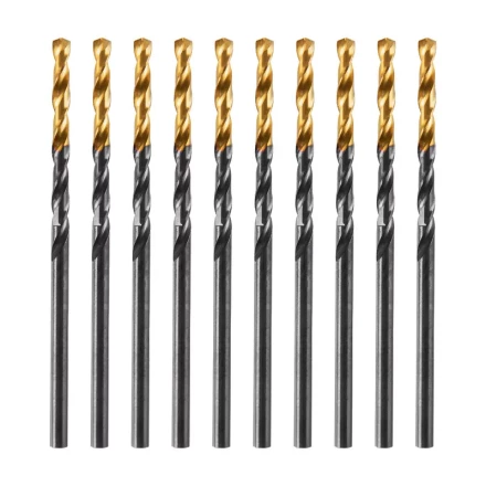 Сверло по металлу, 2,5 мм, HSS-Tin, Golden Tip, 10 шт. Denzel 717204 купить в Новом Уренгое