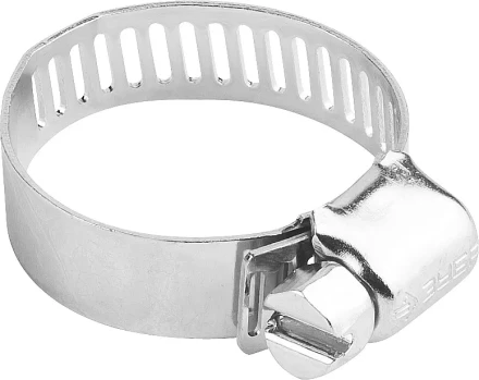 Хомуты ЗУБР &quot;ЭКСПЕРТ&quot;, оцинкованные, просечная лента 12 мм, 40-64 мм, 100 шт 37805-040-64-100 купить в Новом Уренгое