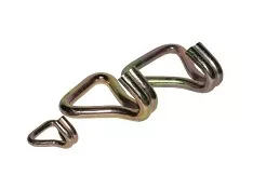 Крюки J-образные двойные для стяжных ремней р-н 1.5 тонн лента 25 мм сталь купить в Новом Уренгое