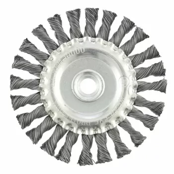 Щетка для УШМ 125 мм, М14, плоская, крученая  проволока 0,5 мм  MATRIX 74640 купить в Новом Уренгое