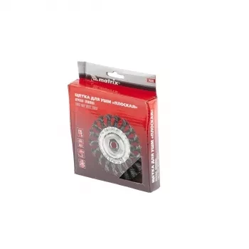 Щетка для УШМ 125 мм, М14, плоская, крученая  проволока 0,5 мм  MATRIX 74640 купить в Новом Уренгое