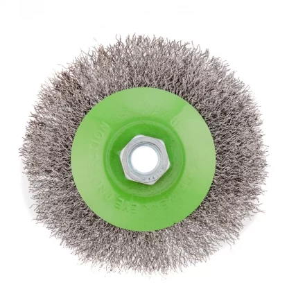 Щетка для УШМ 115 мм М14 тарелка витая проволока Сибртех 746127 купить в Новом Уренгое