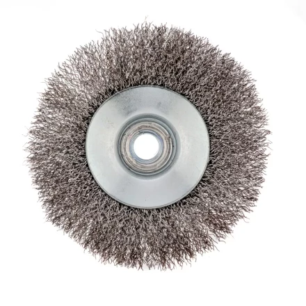 Щетка для УШМ 115 мм М14 тарелка витая проволока Сибртех 746127 купить в Новом Уренгое