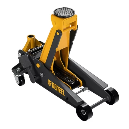Домкрат гидравлический подкатной 3 т, с фиксатором, быстрый подъем, 135-480 мм, профессиональный Denzel 51138 купить в Новом Уренгое