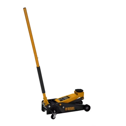 Домкрат гидравлический подкатной 3 т, с фиксатором, быстрый подъем, 135-480 мм, профессиональный Denzel 51138 купить в Новом Уренгое