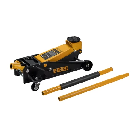Домкрат гидравлический подкатной 3 т, с фиксатором, быстрый подъем, 135-480 мм, профессиональный Denzel 51138 купить в Новом Уренгое