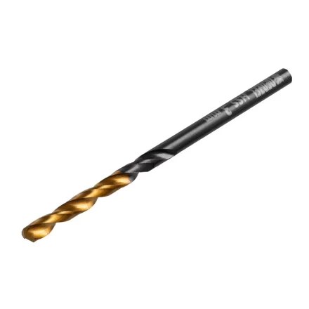Сверло по металлу, 3 мм, HSS-Tin, Golden Tip, 10 шт. Denzel 717205 купить в Новом Уренгое