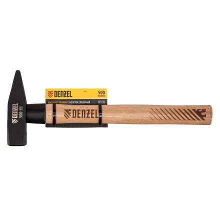 Молоток слесарный, 500 г Denzel, кованый квадратный боек, буковая рукоятка, 10429 купить в Новом Уренгое