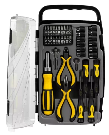 Набор STAYER &quot;MASTER&quot;: Отвертка реверсивная с эргономичной ручкой, с насадками, в пластмассовом боксе, 41 предмет 25311-H41 купить в Новом Уренгое