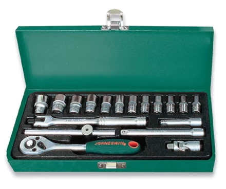 Набор головок торцевых 1/4&quot;DR 4-13мм 18предметов Jonnesway S04Н2118S 47434 купить в Новом Уренгое