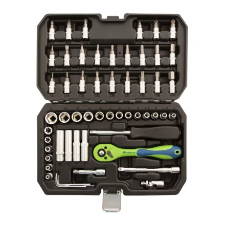 Набор инструментов 56 предметов, CrV, 1/4&quot; Сибртех 13525 купить в Новом Уренгое