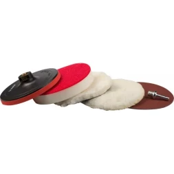 Набор ЗУБР "ЭКСПЕРТ" насадки полировальные для дрели/УШМ, 150мм, 7шт 3591-150-H7