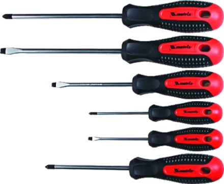 Набор профессиональных отверток Fusion CrV 3-компонентная рукоятка antislip 6 шт. Matrix 13351 купить в Новом Уренгое