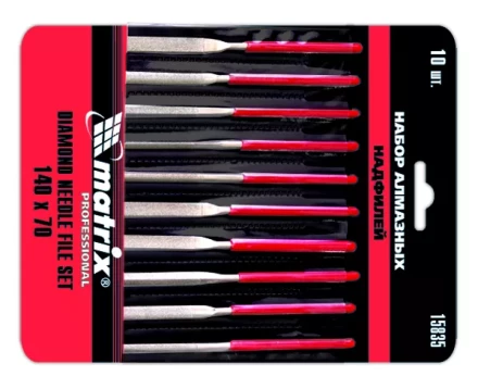 Набор надфилей алмазных 140х70х3 мм 5 штук MATRIX MASTER 15833 купить в Новом Уренгое