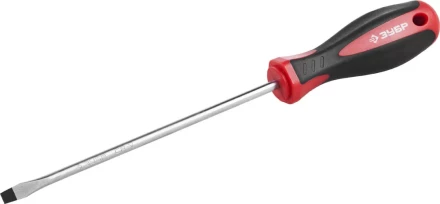 Отвертка ЗУБР &quot;МАСТЕР&quot;, Cr-v, эргономичная двухкомпонентная рукоятка, SL5,5x150мм 25061-5.5-150_z02 купить в Новом Уренгое
