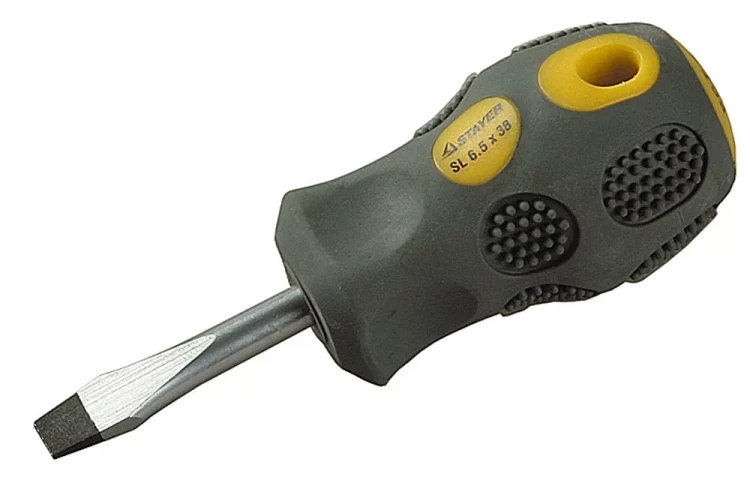 Отвертка STAYER "PROFESSIONAL" "MAX-GRIP" слесарная, Cr-V, намагниченная, SL 6,5х38мм 2580-38-6.0 G купить в Новом Уренгое