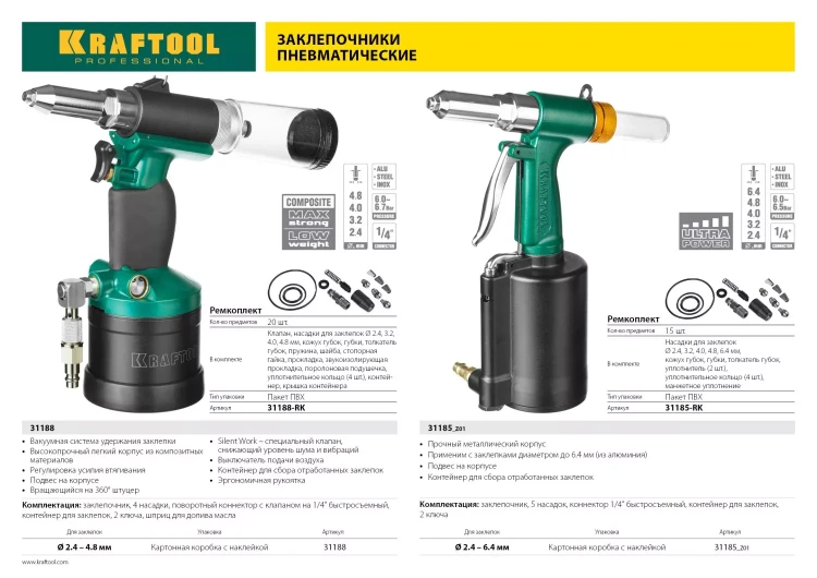 Ремонтный комплект KRAFTOOL для арт. 31185 31185-RK купить в Новом Уренгое