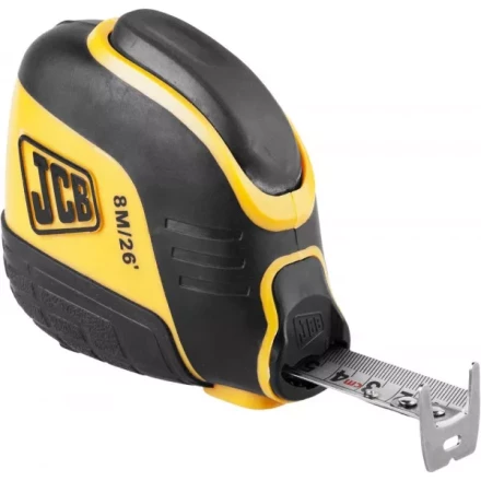 Рулетка JCB, автостоп, двусторонняя шкала, двухкомпонентный корпус, 8м JMS004 купить в Новом Уренгое