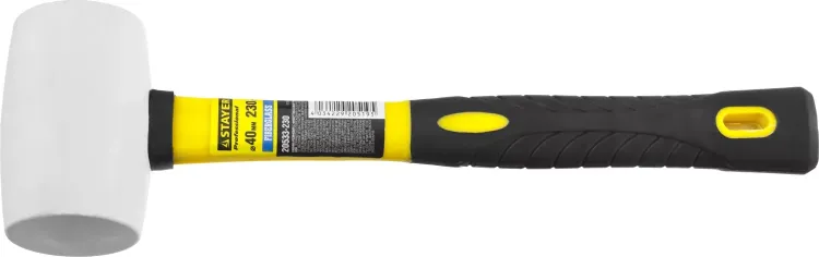 Киянка STAYER "PROFI" резиновая БЕЛАЯ, с фиберглассовой ручкой, 230г 20533-230 купить в Новом Уренгое
