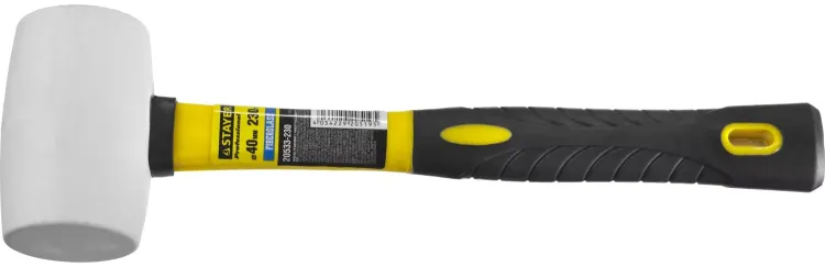Киянка STAYER "PROFI" резиновая БЕЛАЯ, с фиберглассовой ручкой, 230г 20533-230 купить в Новом Уренгое