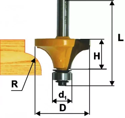 Фреза кромочная калевочная ф571х29мм R222мм хв 12 10543 купить в Новом Уренгое