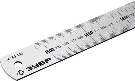ЗУБР Про-150, длина 1.5 м, усиленная нержавеющая линейка, Профессионал (34280-150) купить в Новом Уренгое