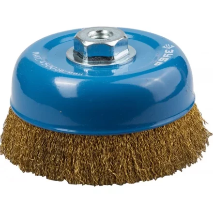 ЗУБР &quot;ПРОФЕССИОНАЛ&quot;. Щетка чашечная для УШМ, витая латунированная стальная проволока 0,3мм, 150ммхМ14 3526-150_z02 купить в Новом Уренгое