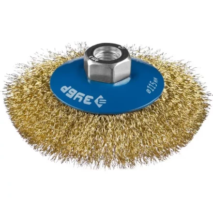 ЗУБР &quot;ПРОФЕССИОНАЛ&quot;. Щетка коническая для УШМ, витая латунированная стальная проволока 0,3мм, 115ммхМ14 35267-115_z02 купить в Новом Уренгое