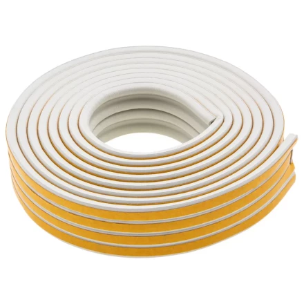 Уплотнитель резиновый, 12 м, профиль &quot;P&quot;, белый Сибртех 88907 купить в Новом Уренгое