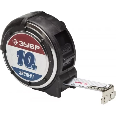 Рулетка ЗУБР &quot;ЭКСПЕРТ&quot; &quot;АНТЕЙ&quot;, металлический обрезиненный корпус, полотно с нейлоновым напылением, 10мх25мм 34053-10-25 купить в Новом Уренгое