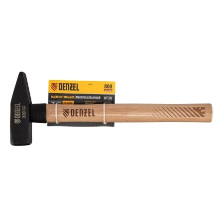 Молоток слесарный, Denzel 800 г, кованый квадратный боек, буковая рукоятка 10435 купить в Новом Уренгое
