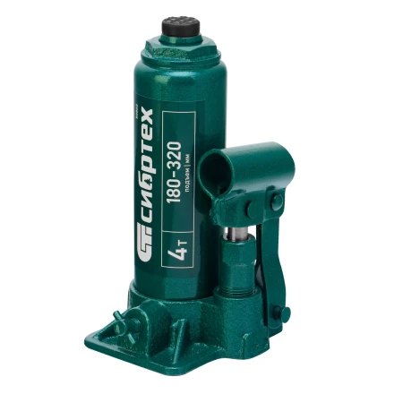 Домкрат гидравлический бутылочный Сибртех 50802, 4 т, 180-320 мм купить в Новом Уренгое