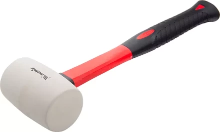 Киянка резиновая, 450 г, белая резина, фибергласовая рукоятка MATRIX 11196 купить в Новом Уренгое