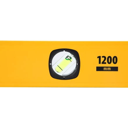 Уровень алюминиевый Denzel 33694, магнит, фрезерованный, 3 глазка (1 зеркал.), 0,5 мм/м, 1200 мм купить в Новом Уренгое