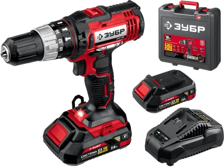 Дрель-шуруповерт ударная, 2 АКБ С1-18 (2 Ач), в кейсе ДШУ-185-22 серия «МАСТЕР» купить в Новом Уренгое