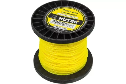 Леска HUTER TS24100 для триммера, 2.4 мм, витой квадрат 71/2/5 купить в Новом Уренгое