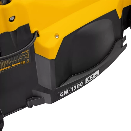 Газонокосилка электрическая GM-1300, 1300 Вт, шир. 32 см, 5 уров., травосб. 35 л Denzel 96627 купить в Новом Уренгое