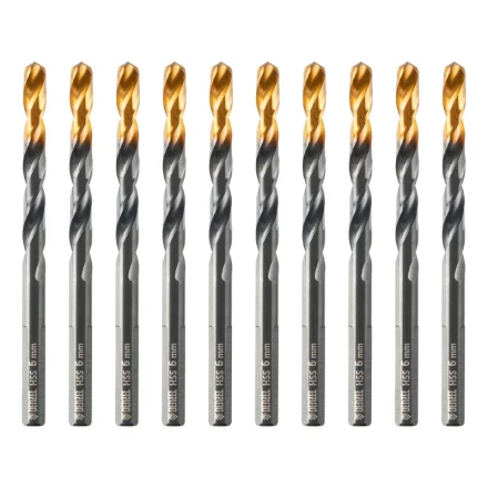 Сверло по металлу Denzel, 6 мм, HSS-Tin, Golden Tip, 10 шт. 717215 купить в Новом Уренгое
