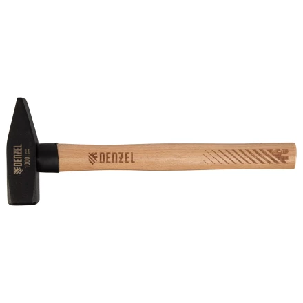Молоток слесарный, 1000 г Denzel, кованый квадратный боек, буковая рукоятка 10437 купить в Новом Уренгое
