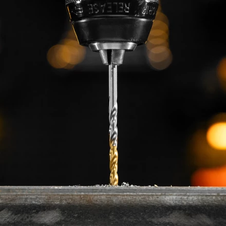 Набор сверл по металлу Denzel 723001, 1-10 мм, Р6М5-TiN, Golden Tip, 10 шт купить в Новом Уренгое