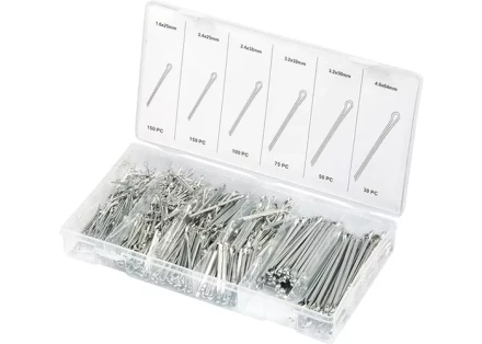 Набор шплинтов S головки х L: 1,6х25, 2,3х25, 2,3х38, 3,1х32, 3,1х50, 4х63 мм 555 предметов СИБРТЕХ 47604 купить в Новом Уренгое