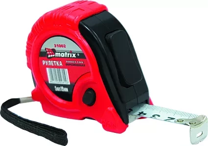 Рулетка Rubber 7,5 м х 25 мм обрезиненный корпус  MATRIX 31001 купить в Новом Уренгое